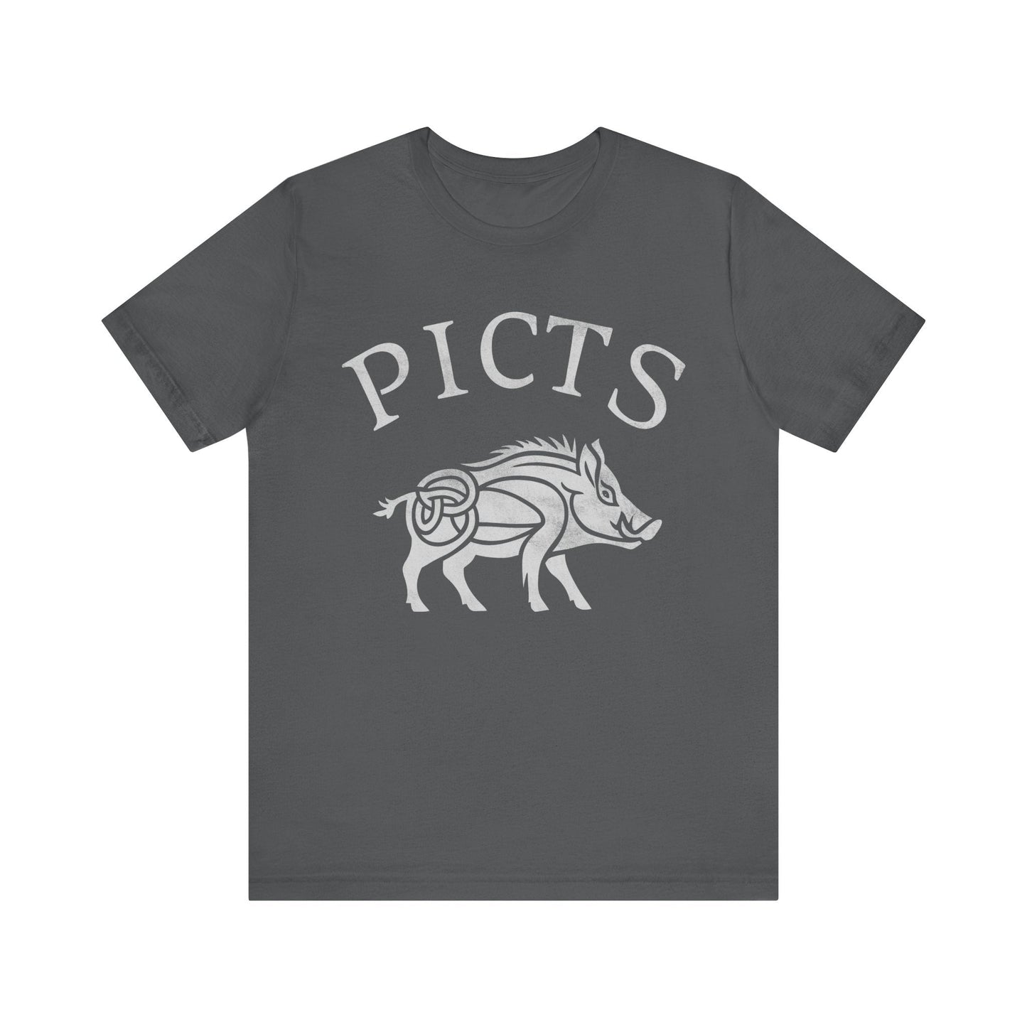 Asphalt / S Picts Boar Symbol - Pictish Tribes of Scotland T-Shirt