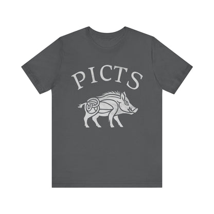 Asphalt / S Picts Boar Symbol - Pictish Tribes of Scotland T-Shirt