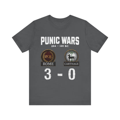 Asphalt / S Punic Wars - Rome vs Carthage - 3 to 0 Final Score  - Funny History T-shirt