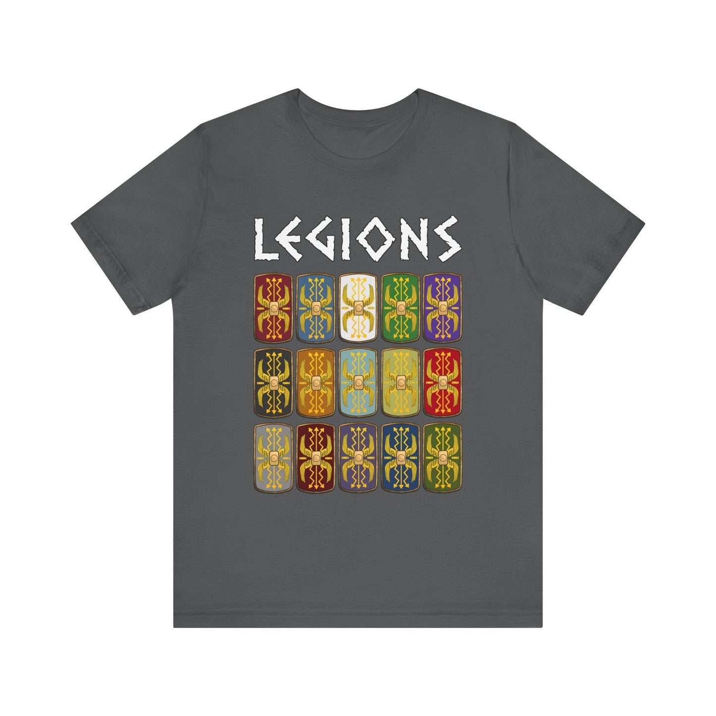 Asphalt / S Roman Legions Shields T-Shirt
