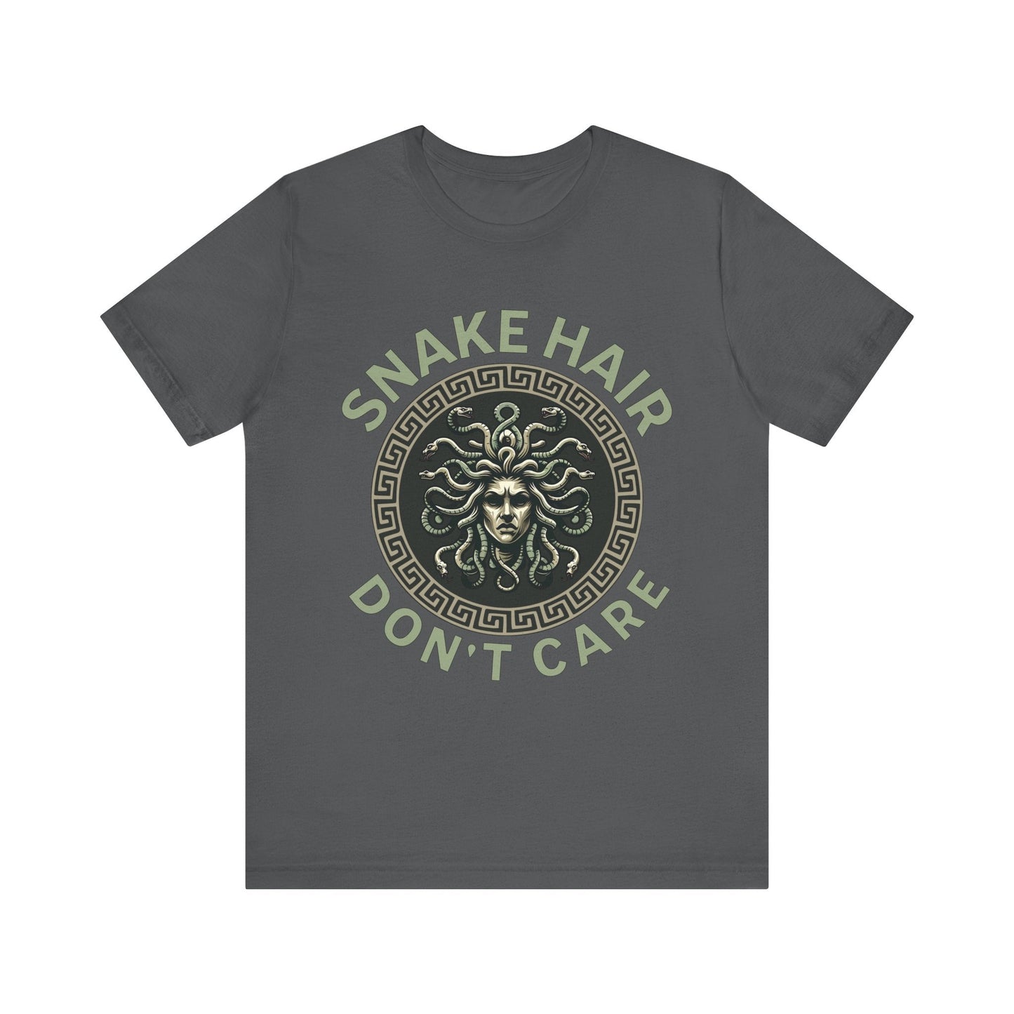 Asphalt / S Snake Hair Don't Care Medusa T-Shirt
