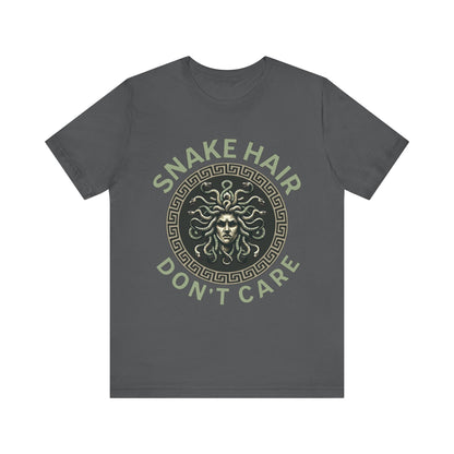 Asphalt / S Snake Hair Don't Care Medusa T-Shirt