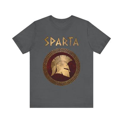 Asphalt / S Sparta - Corinthian Helmet Symbol - Lacedaemonian Spartans T-shirt