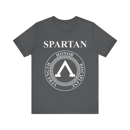 Asphalt / S Spartan Warrior Virtues of Sparta Lambda T-shirt