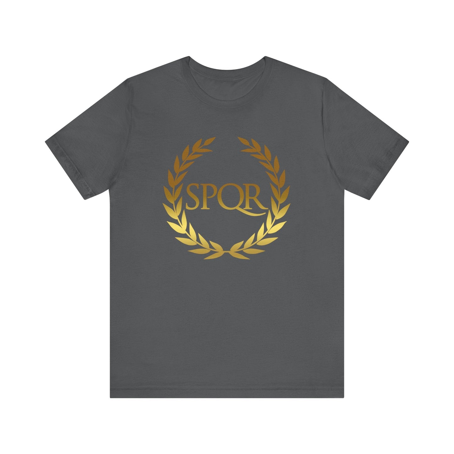 Asphalt / S SPQR Ancient Rome Symbol T-shirt