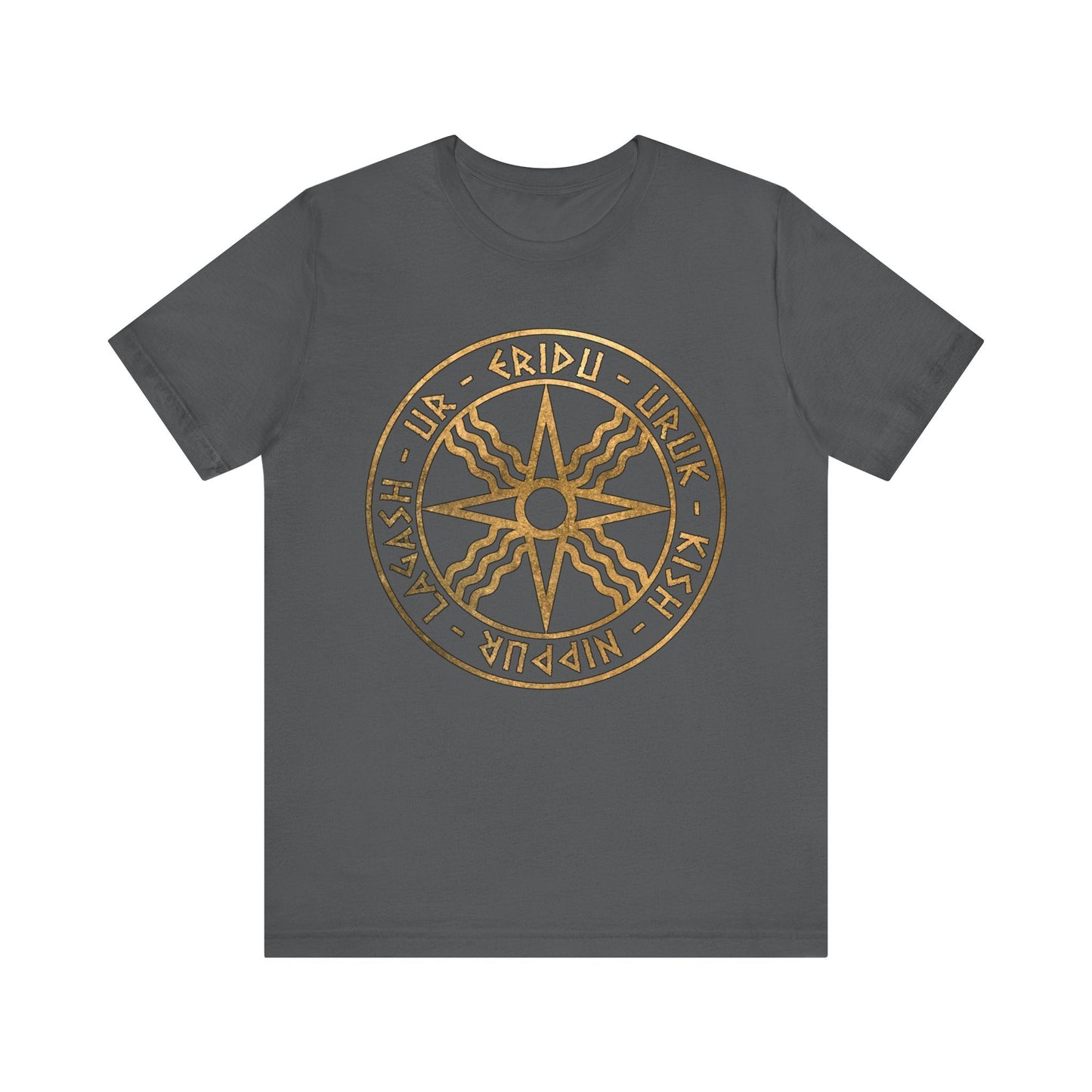 Asphalt / S Sumer Ancient Mesopotamian Cities God Utu Symbol T-Shirt