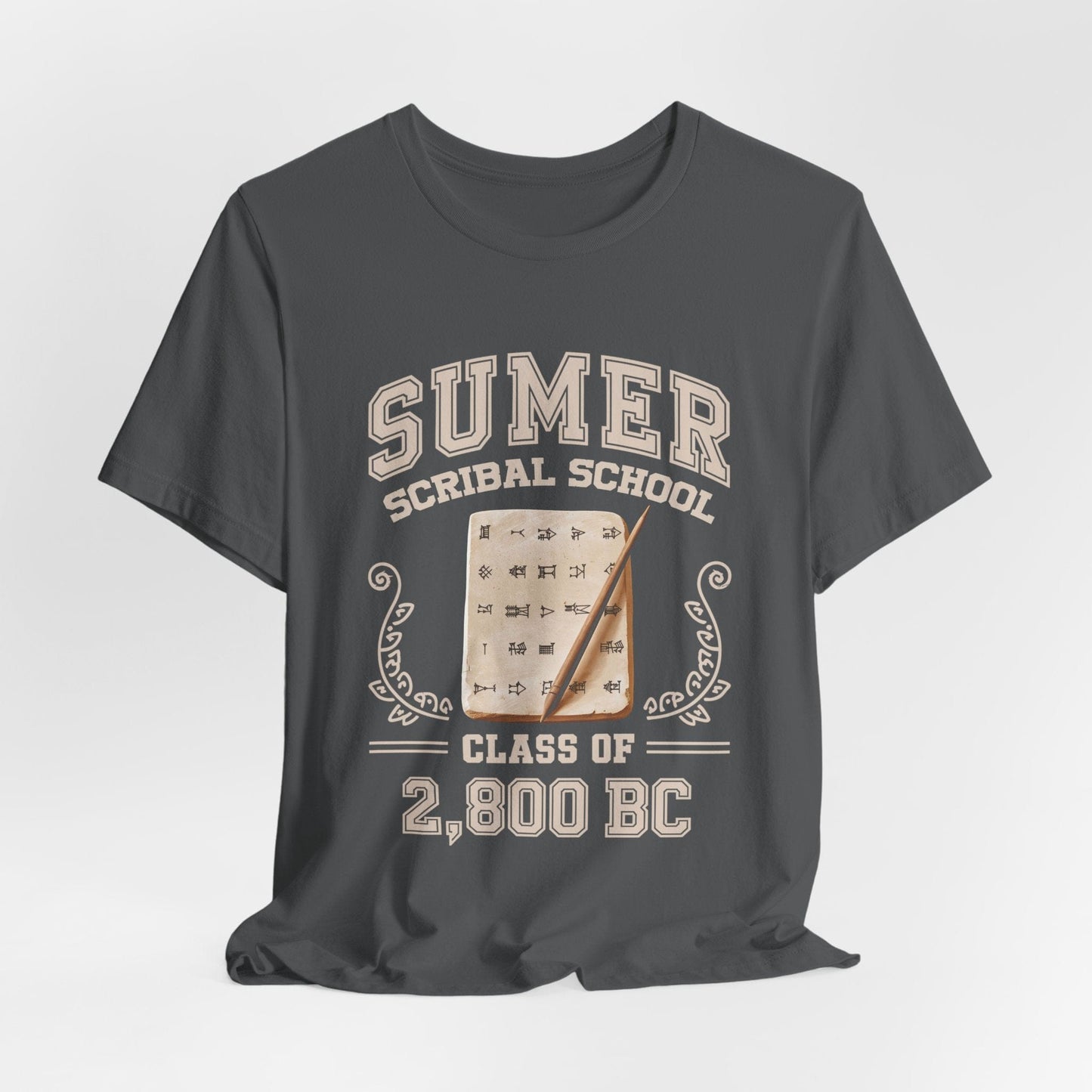 Asphalt / S Sumer Scribal School - Class of 2,800 BC T-Shirt