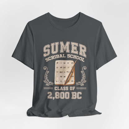 Asphalt / S Sumer Scribal School - Class of 2,800 BC T-Shirt