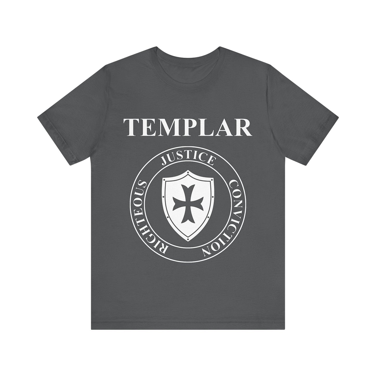 Asphalt / S Templar Virtues of the Knights Templar Shield T-shirt