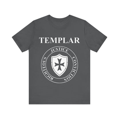 Asphalt / S Templar Virtues of the Knights Templar Shield T-shirt
