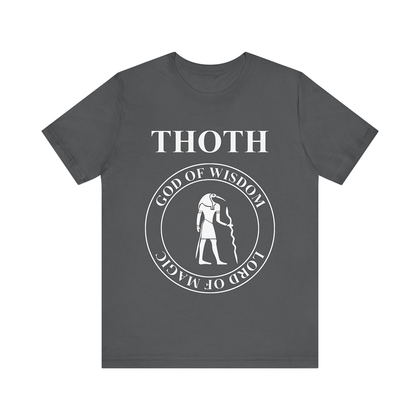 Asphalt / S Thoth Egyptian God of Wisdom and Magic T-Shirt