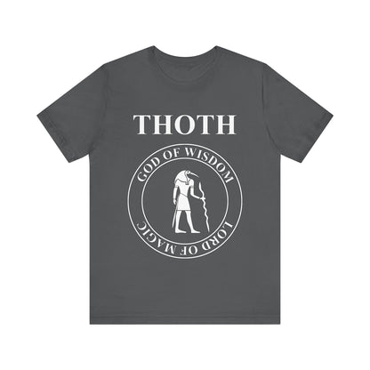 Asphalt / S Thoth Egyptian God of Wisdom and Magic T-Shirt