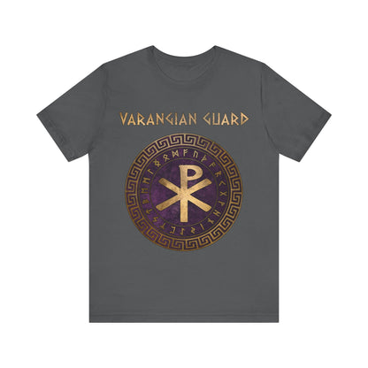 Asphalt / S Varangian Guard Byzantine Empire Chi Rho with Runes T-Shirt