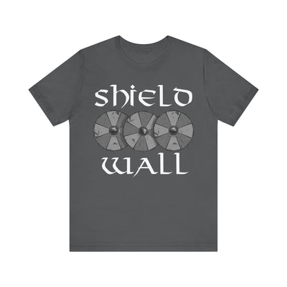 Asphalt / S Viking Shield Wall Norse Warrior T-Shirt
