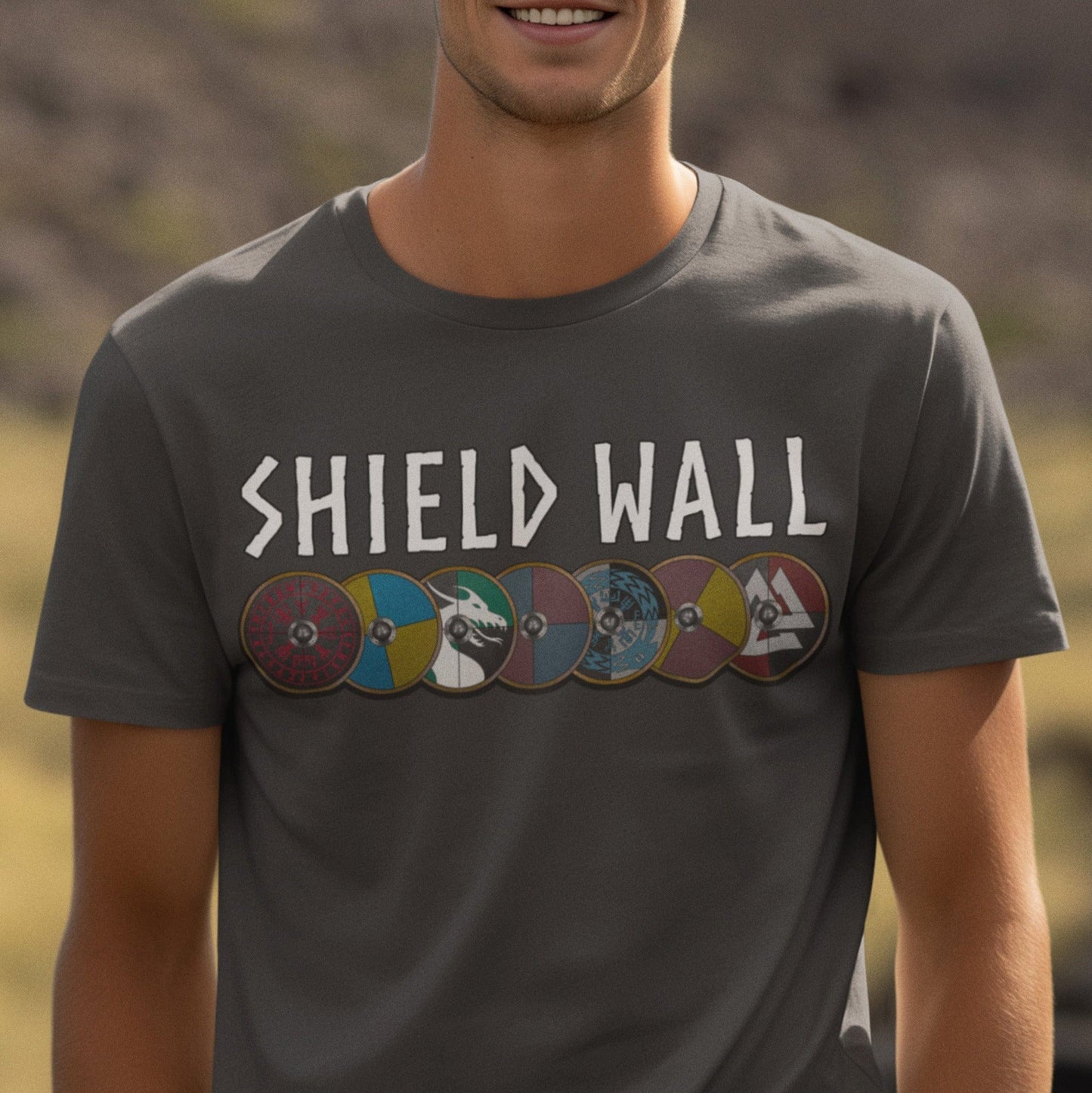 Asphalt / S Viking Shield Wall T-Shirt