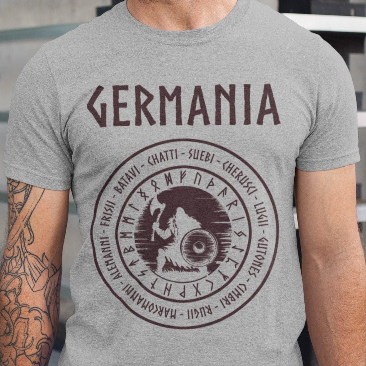 Athletic Heather / L Germania Ancient Germanic Tribes T-Shirt