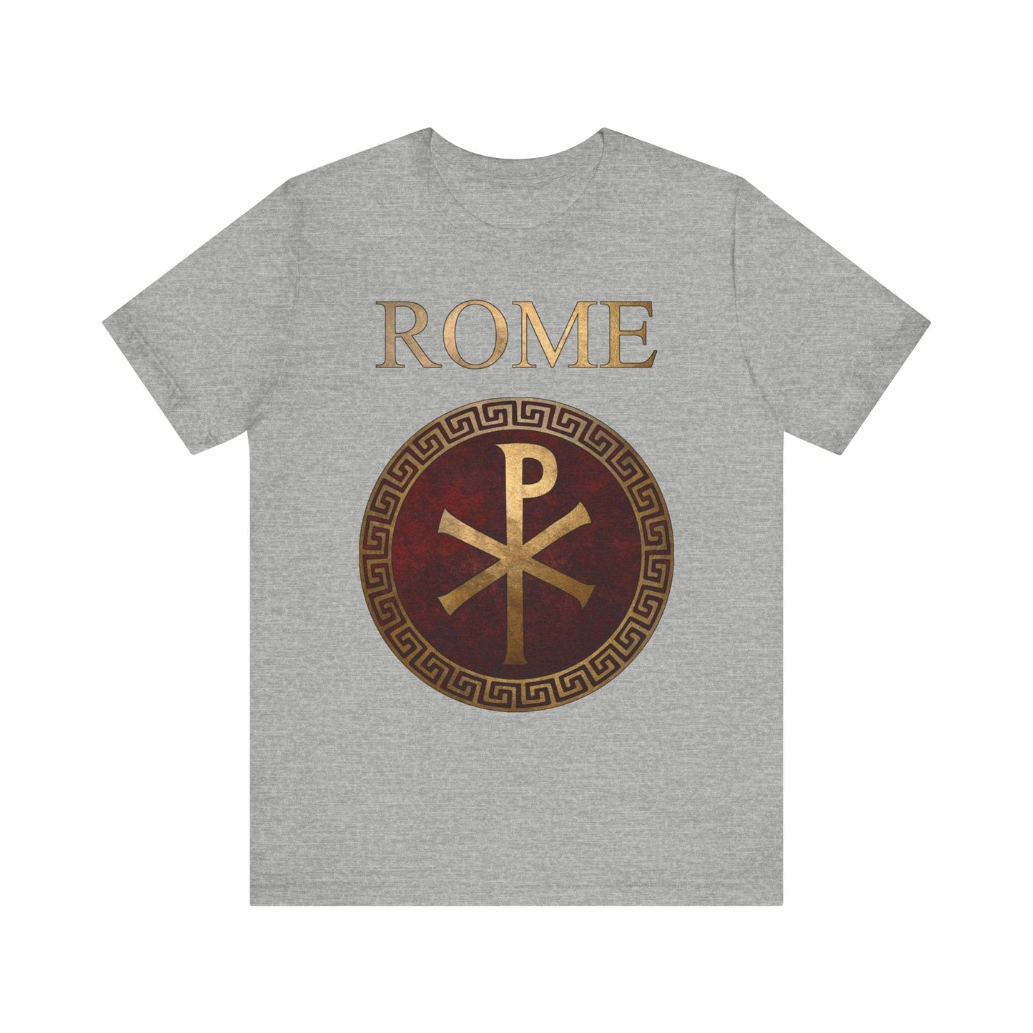 Athletic Heather / M Roman Empire Imperial Chi Rho Symbol T-Shirt