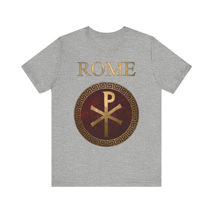 Athletic Heather / M Roman Empire Imperial Chi Rho Symbol T-Shirt