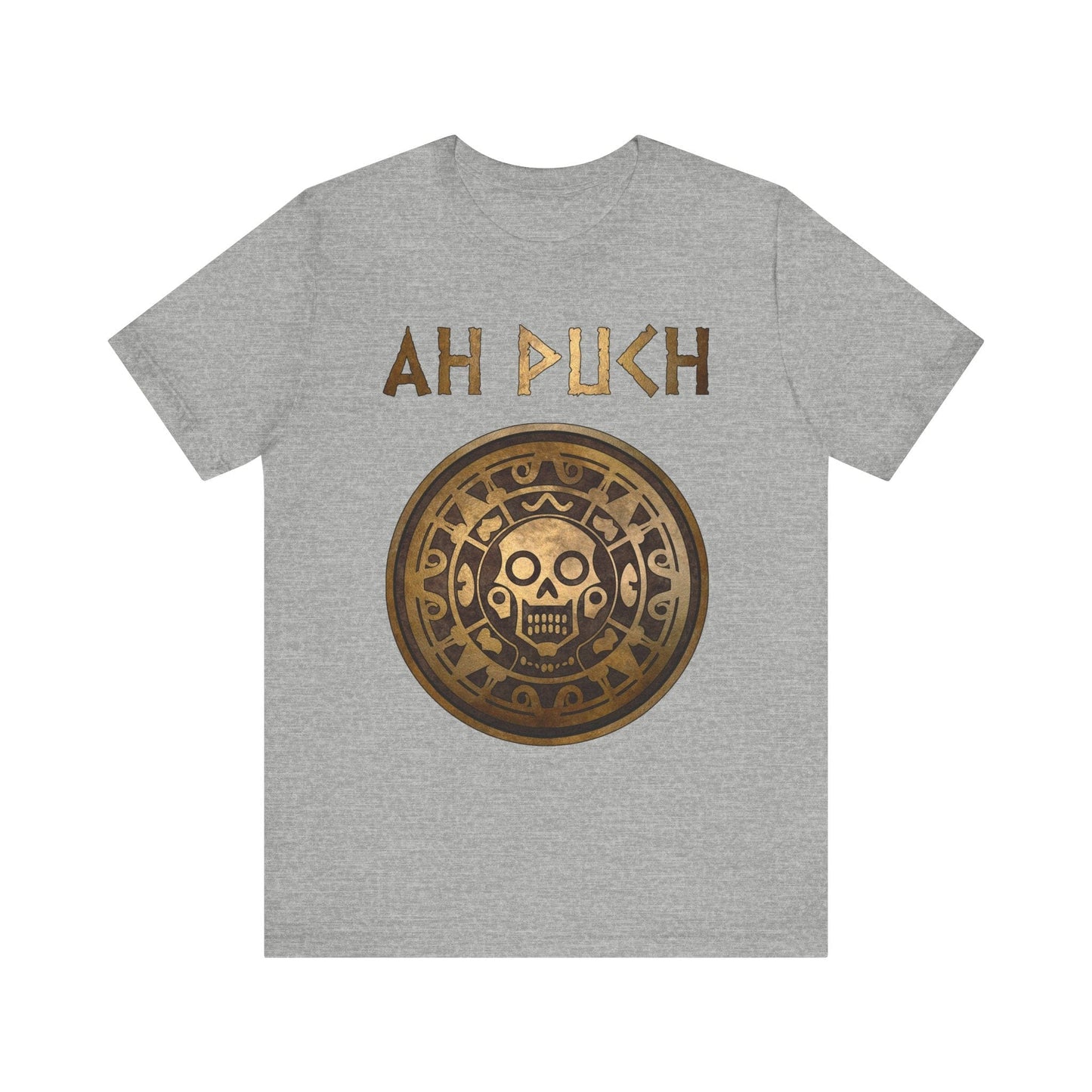 Athletic Heather / S Ah Puch Mayan God of Death Symbol T-shirt