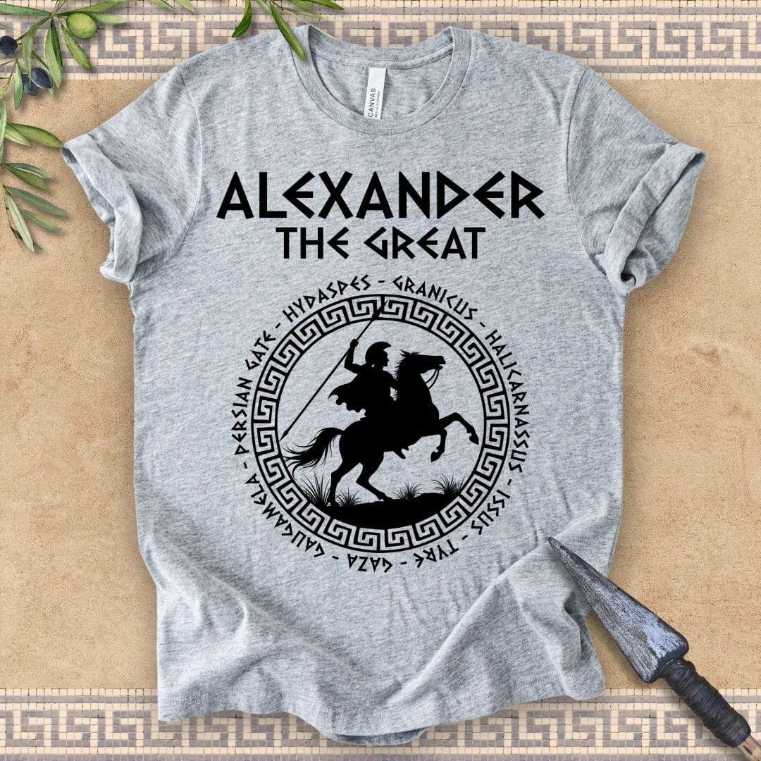 Athletic Heather / S Alexander the Great Battles T-Shirt