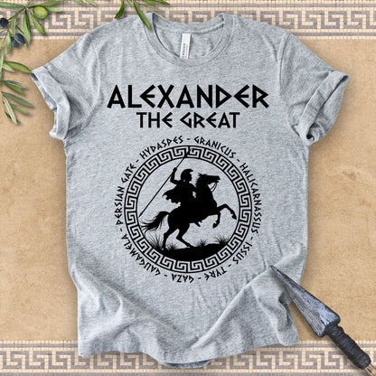Athletic Heather / S Alexander the Great Battles T-Shirt