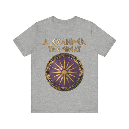 Athletic Heather / S Alexander the Great Makedon Shield T-Shirt