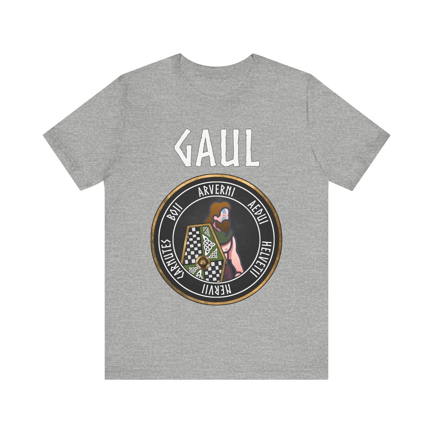 Athletic Heather / S Ancient Gallic Warrior - Tribes of Ancient Gaul T-Shirt