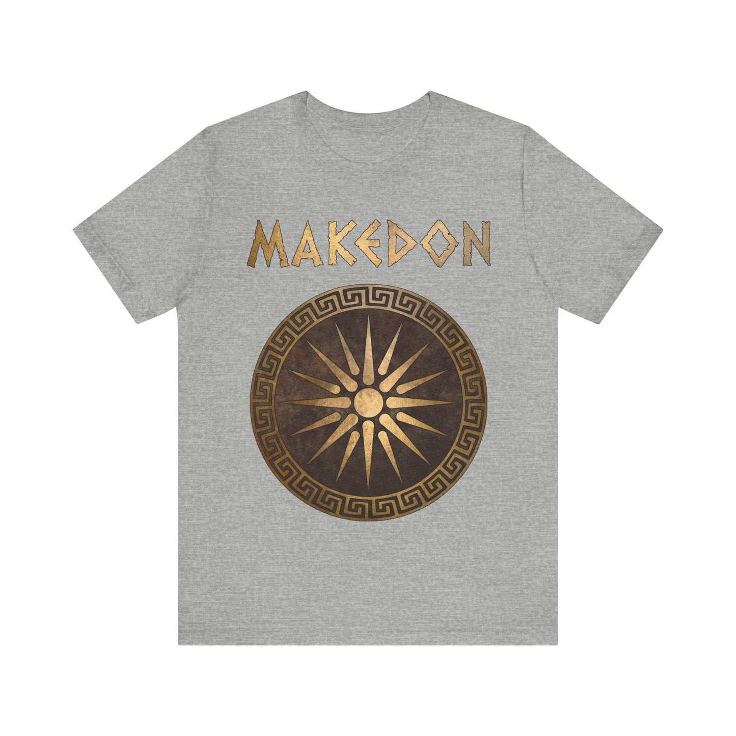 Athletic Heather / S Ancient Makedon Shield Alexander the Great T-Shirt