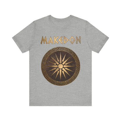 Athletic Heather / S Ancient Makedon Shield Alexander the Great T-Shirt