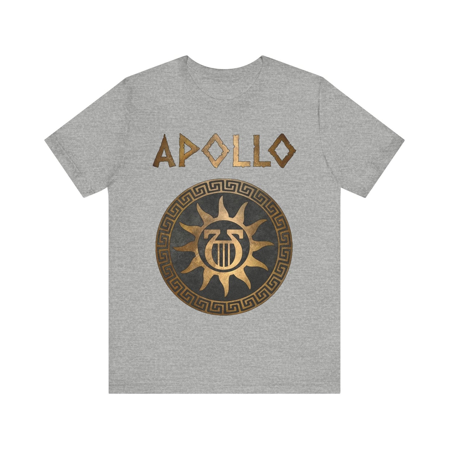 Athletic Heather / S Apollo Ancient Greek God Lyre Symbol T-Shirt