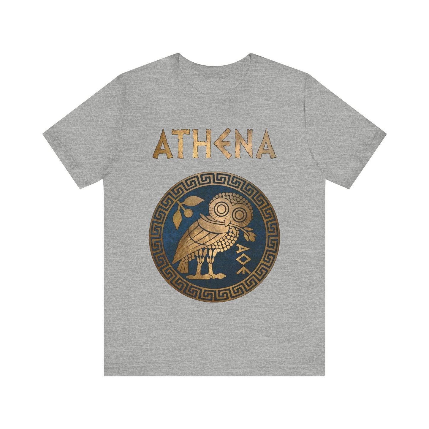 Athletic Heather / S Athena Greek Goddess Symbol T-Shirt