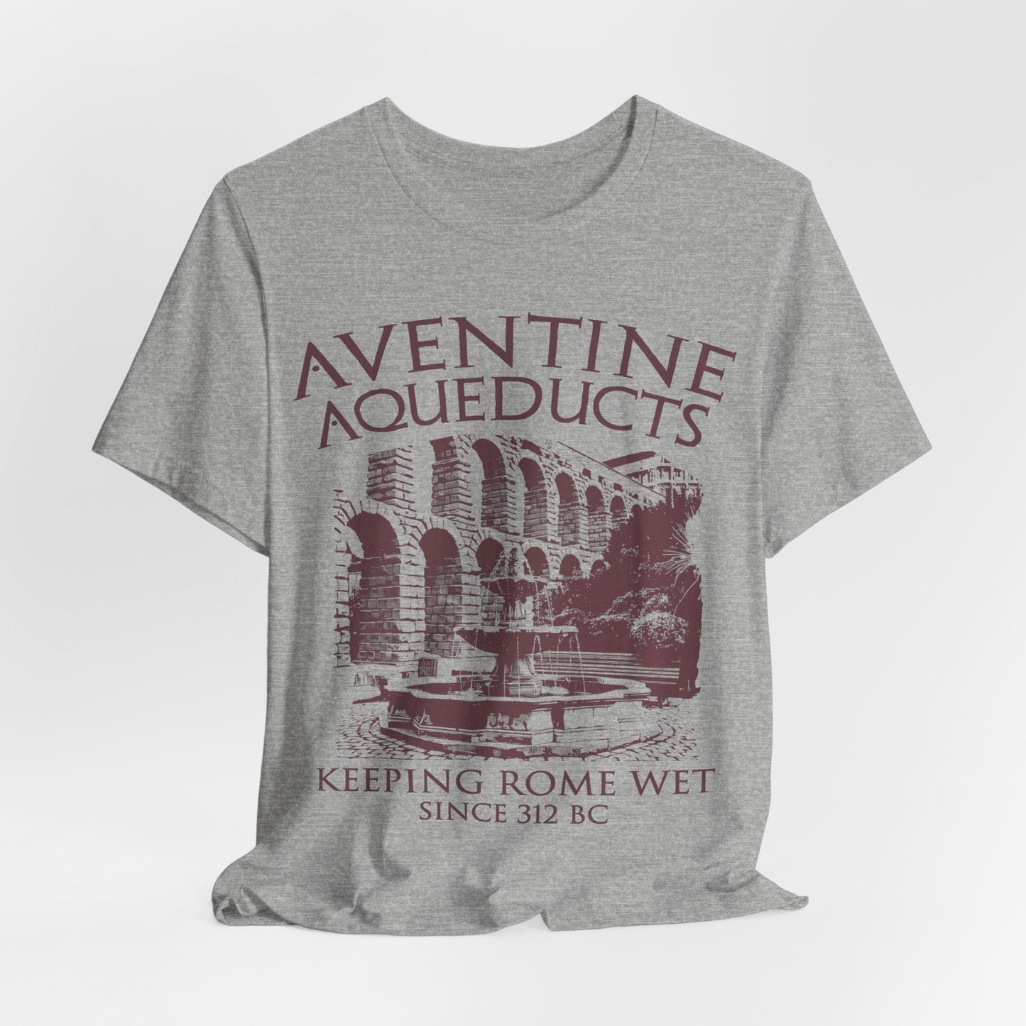 Athletic Heather / S Aventine Aqueducts - Funny Ancient Roman History T-Shirt