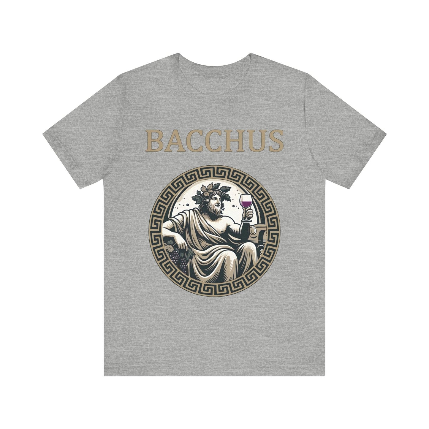 Athletic Heather / S Bacchus Roman God of Wine, Madness and Festivals T-Shirt
