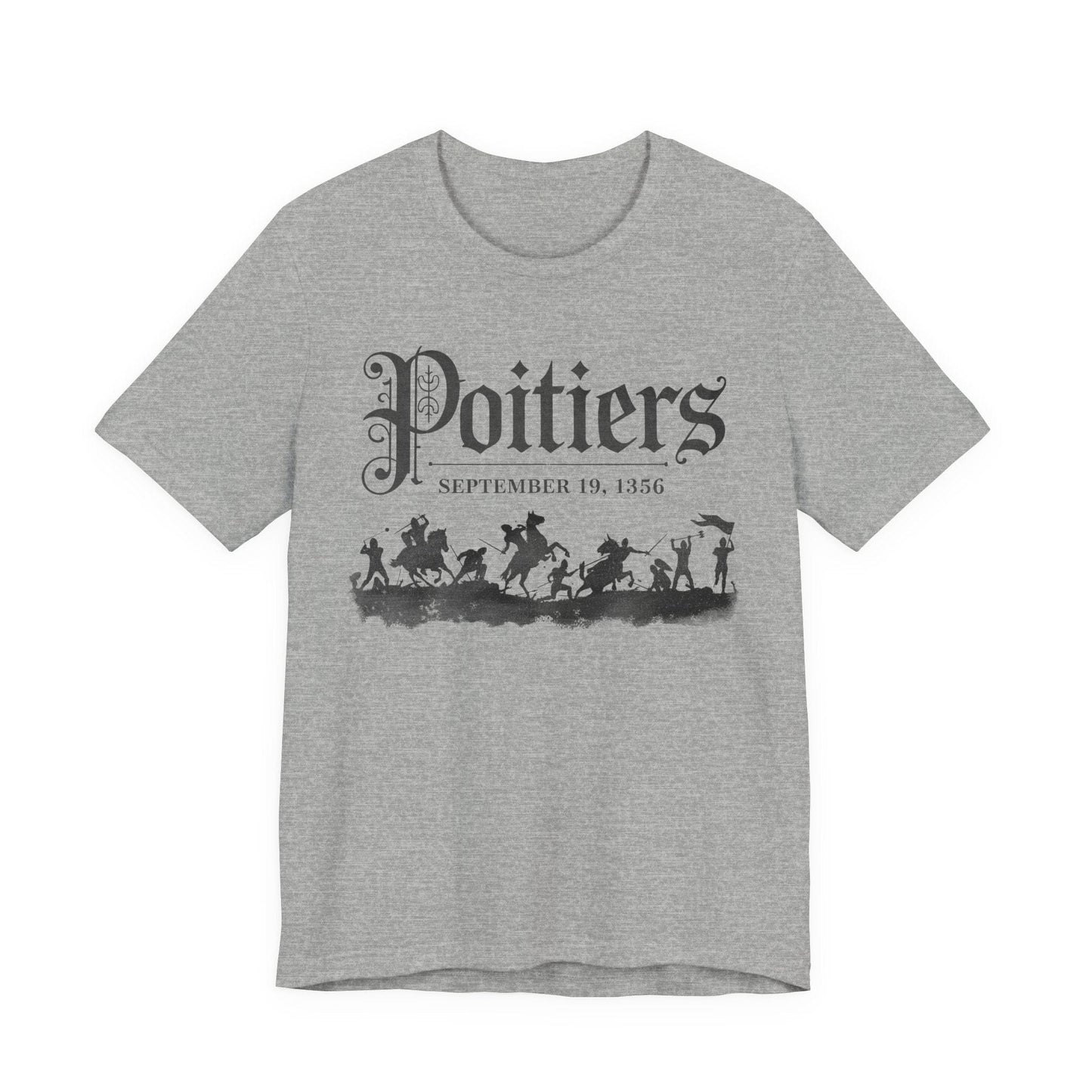 Athletic Heather / S Battle of Poitiers - Hundred Years' War T-Shirt