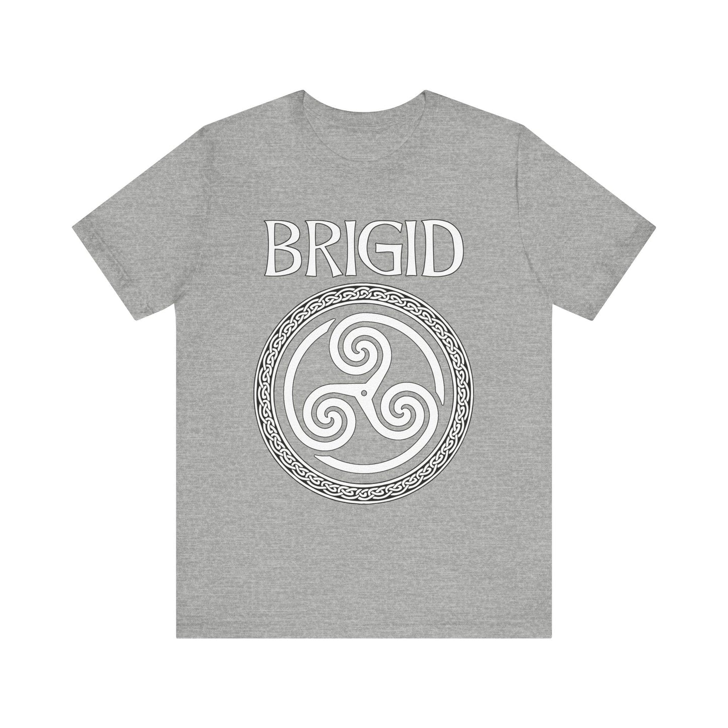Athletic Heather / S Brigid Celtic Goddess Triskelion Symbol T-Shirt