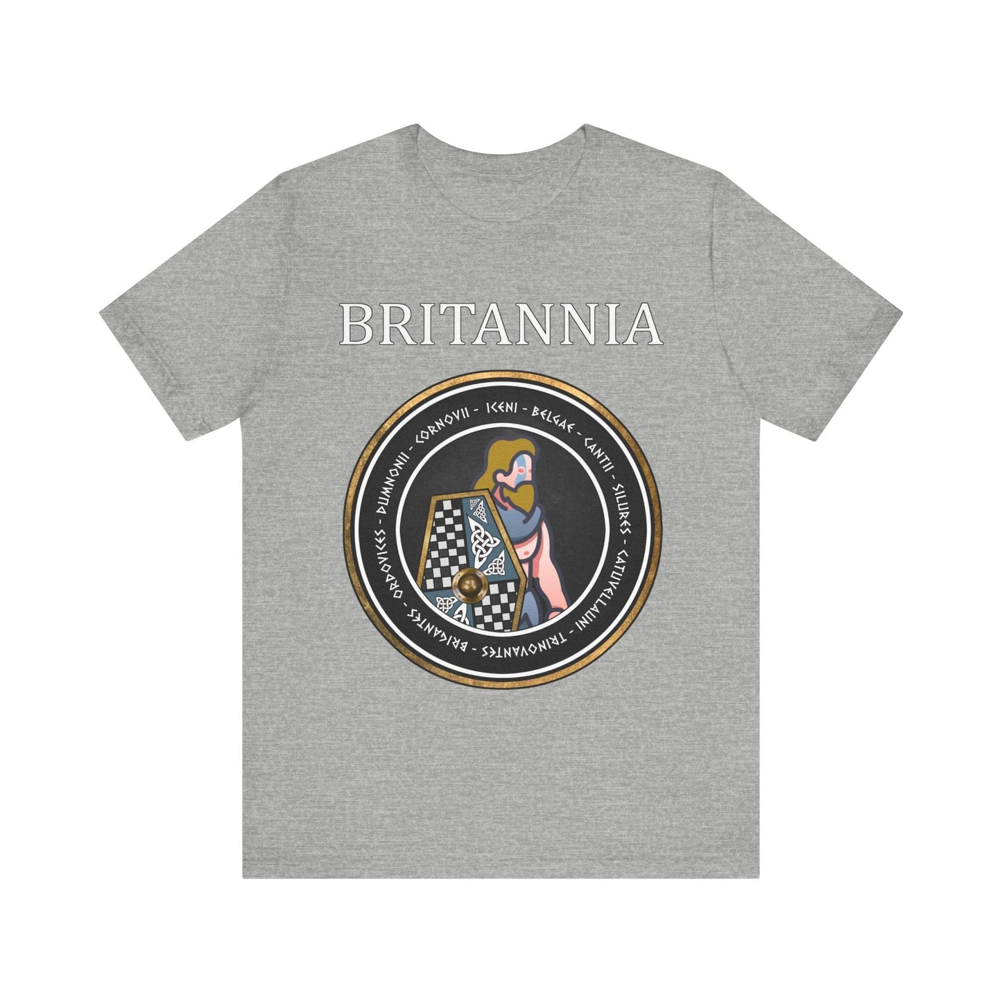 Athletic Heather / S Britannia - Tribes of Ancient Britain - Woad Warrior T-Shirt