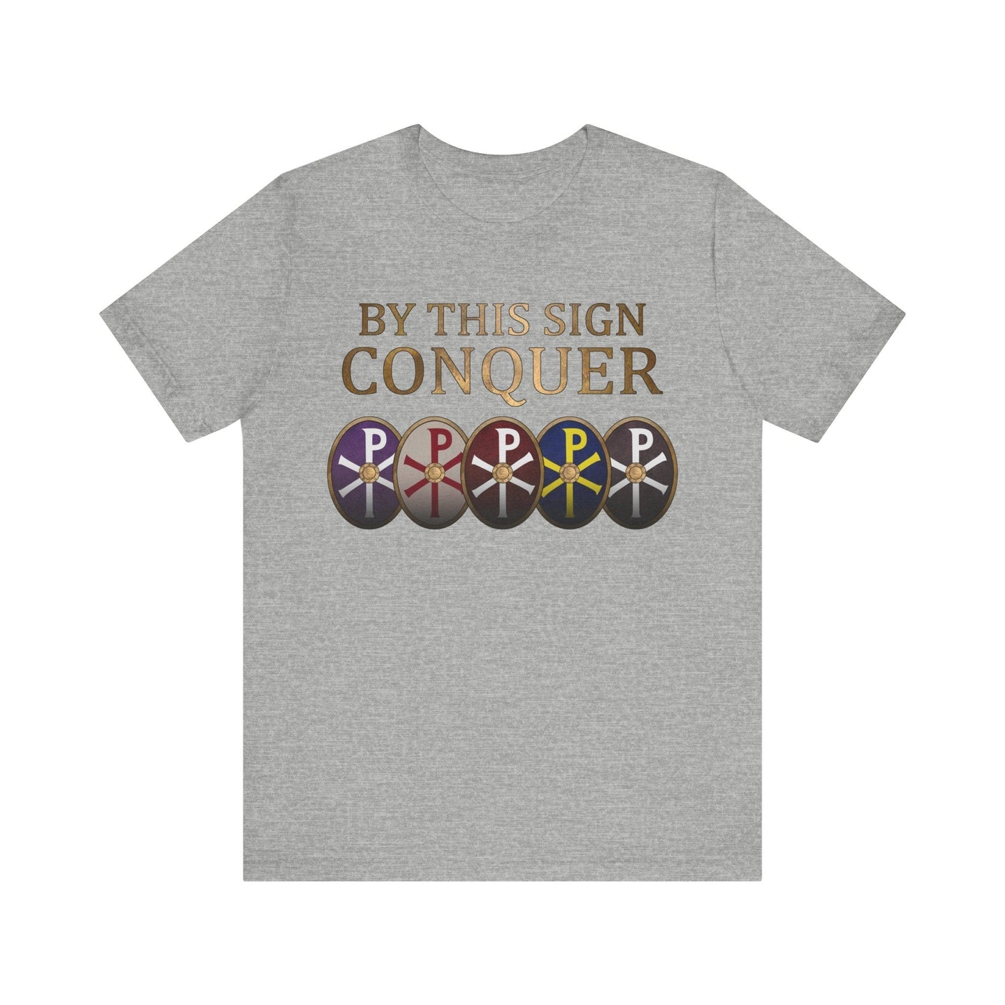 Athletic Heather / S By This Sign Conquer - Constantine the Great T-Shirt