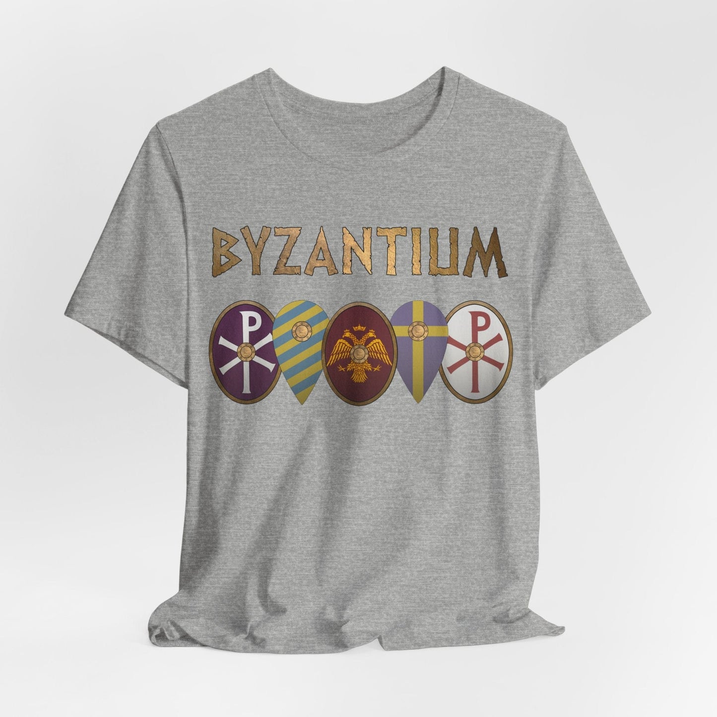 Athletic Heather / S Byzantium Shields T-Shirt
