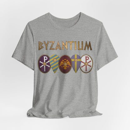 Athletic Heather / S Byzantium Shields T-Shirt
