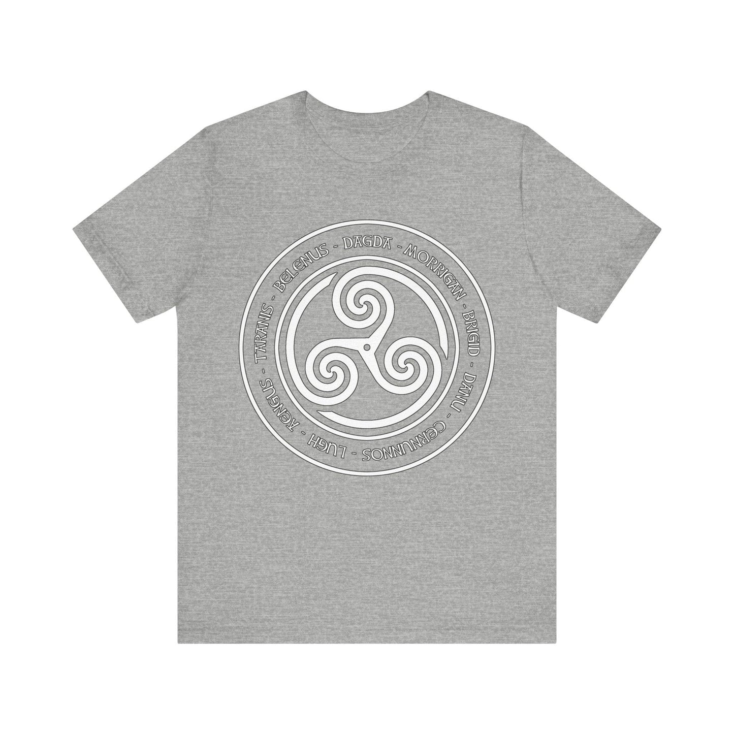 Athletic Heather / S Celtic Gods and Goddesses Triskelion T-Shirt
