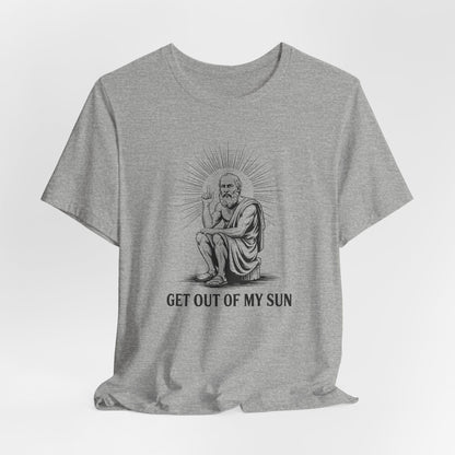Athletic Heather / S Diogenes - Get out of my Sun - Funny Philosophy T-Shirt