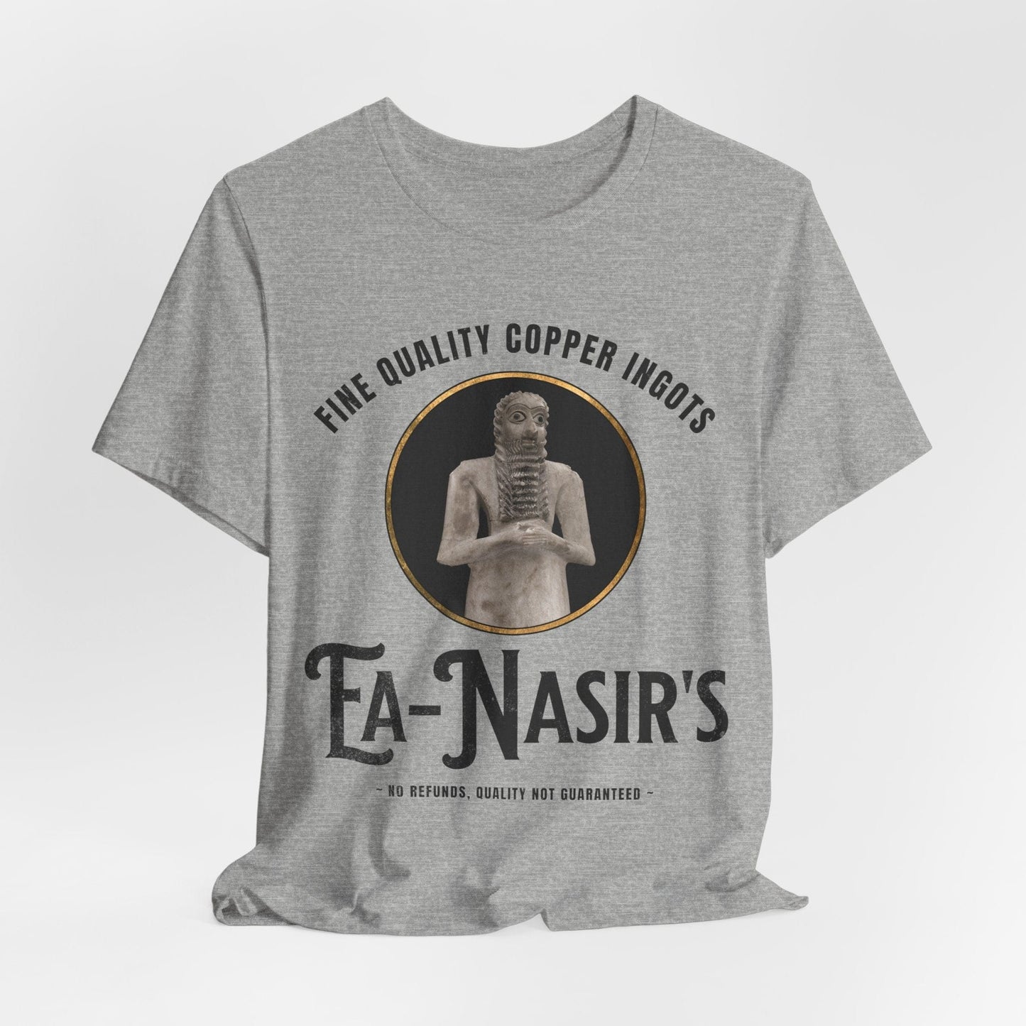 Athletic Heather / S Ea Nasir's No Refunds Ver. 2 - Funny Bronze Age History Meme T-Shirt
