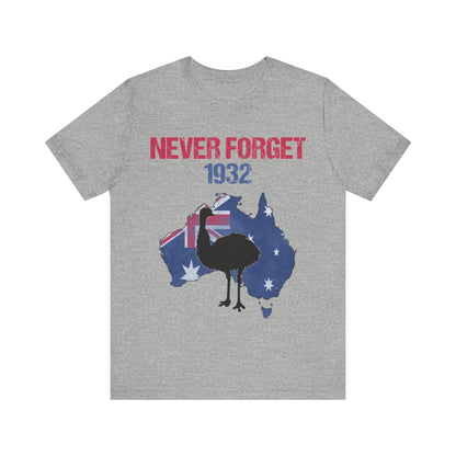 Athletic Heather / S Emu War 1932 - Never Forget T-Shirt