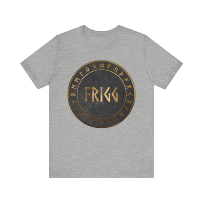 Athletic Heather / S Frigg Norse Goddess with Viking Runes T-Shirt