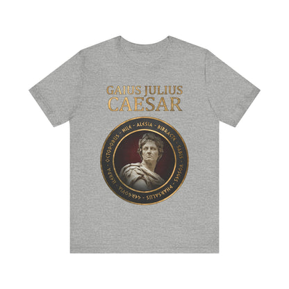 Athletic Heather / S Gaius Julius Caesar - Famous Battles T-Shirt