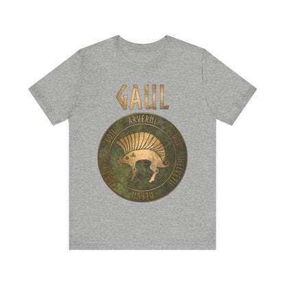 Athletic Heather / S Gaul Ancient Tribes of Gaul Boar Gaelic History T-shirt