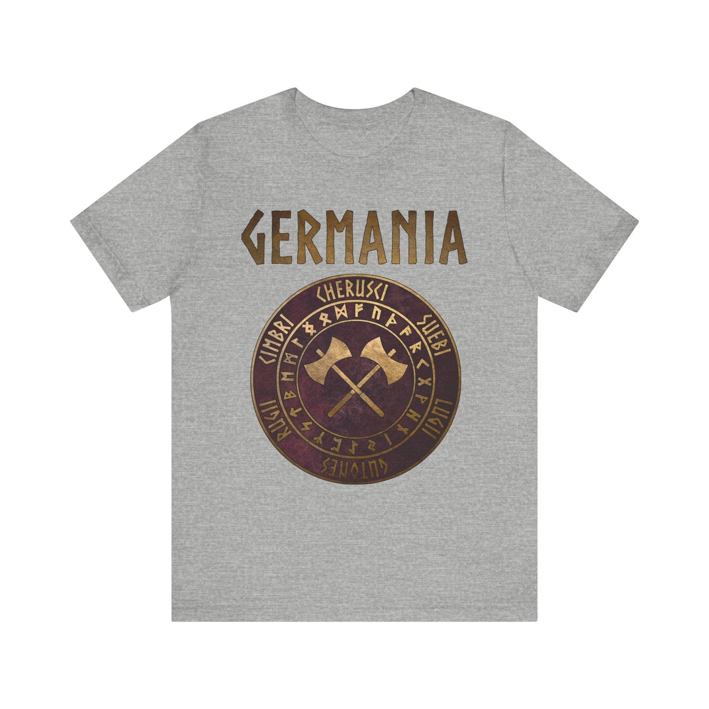 Athletic Heather / S Germania Ancient Germanic Tribes with Runes T-Shirt