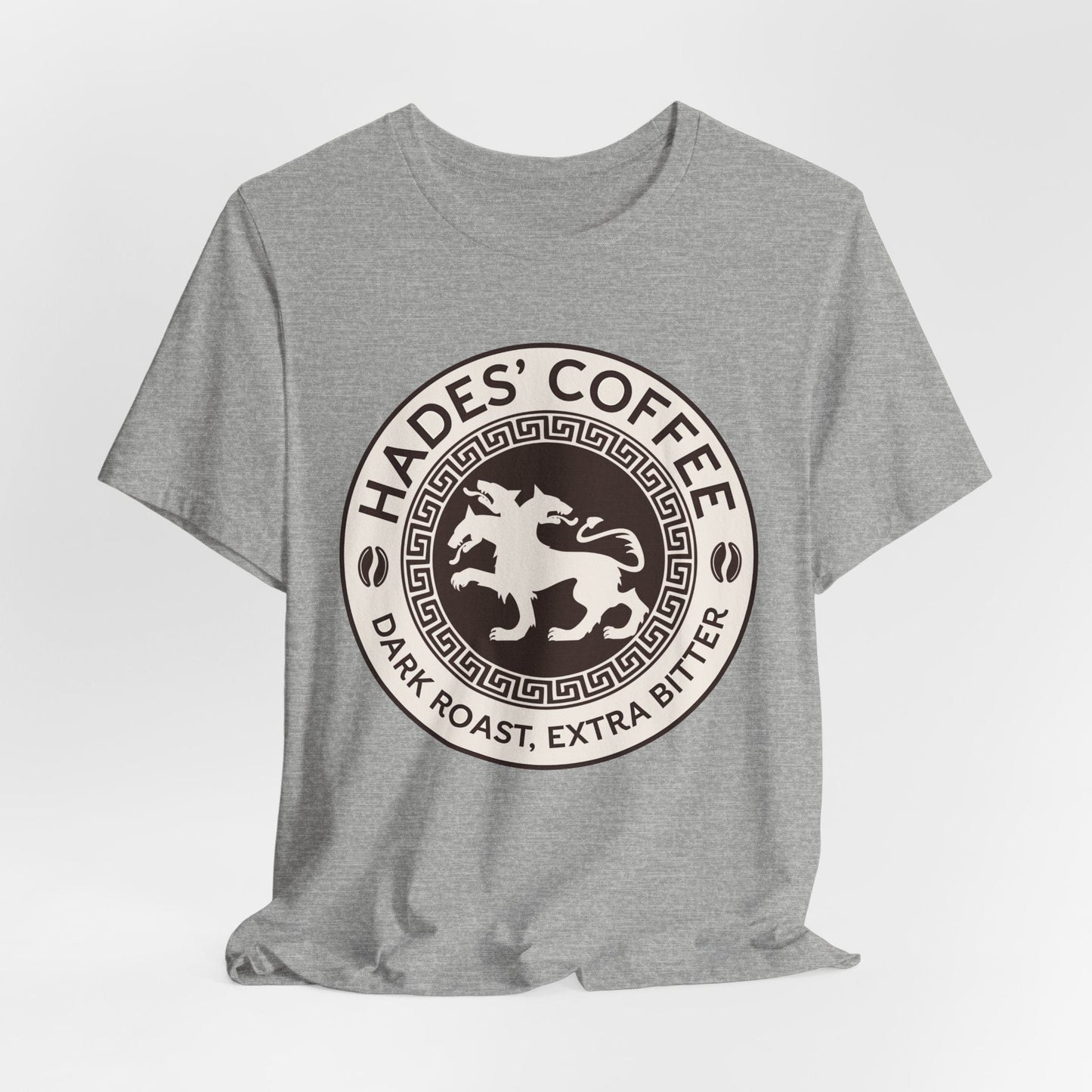 Athletic Heather / S Hades Coffee - Cerberus Logo T-Shirt