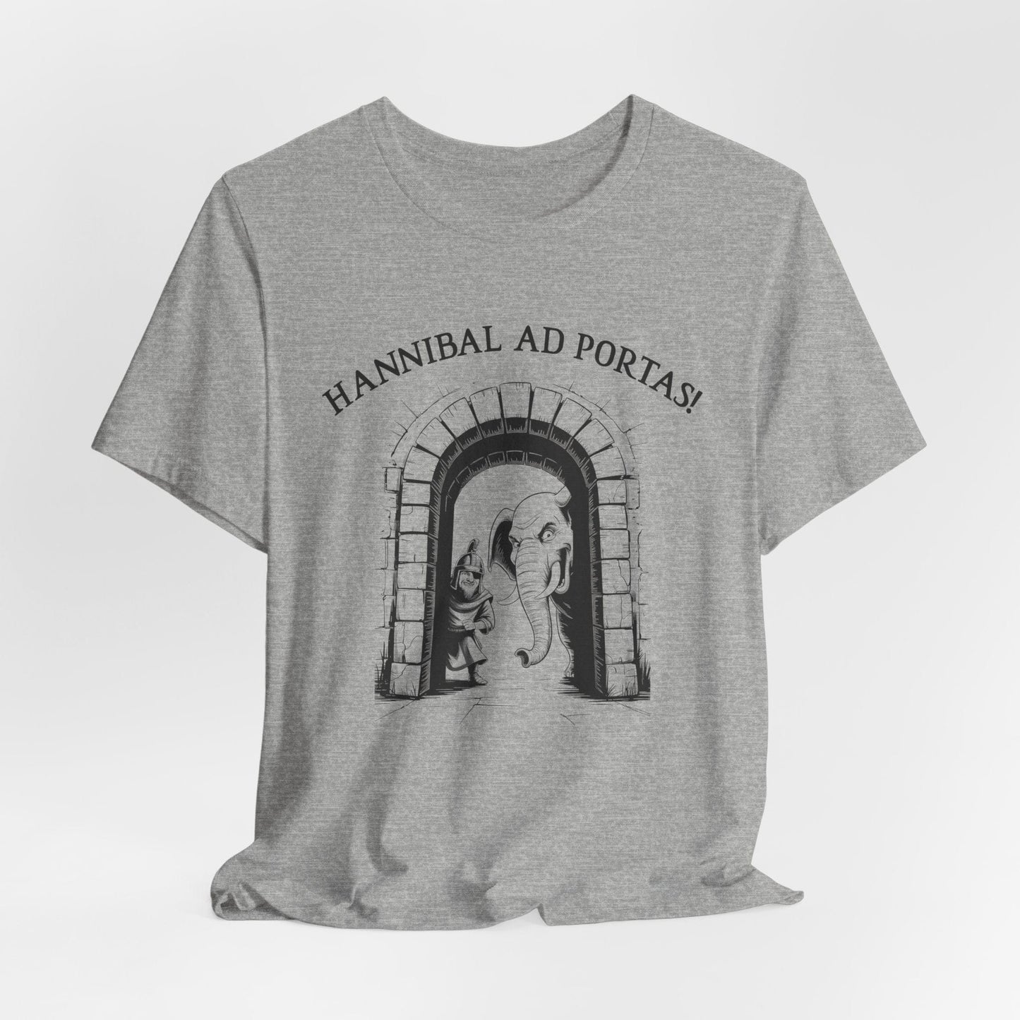 Athletic Heather / S Hannibal Ad Portas! Roman Propaganda Cartoon T-Shirt