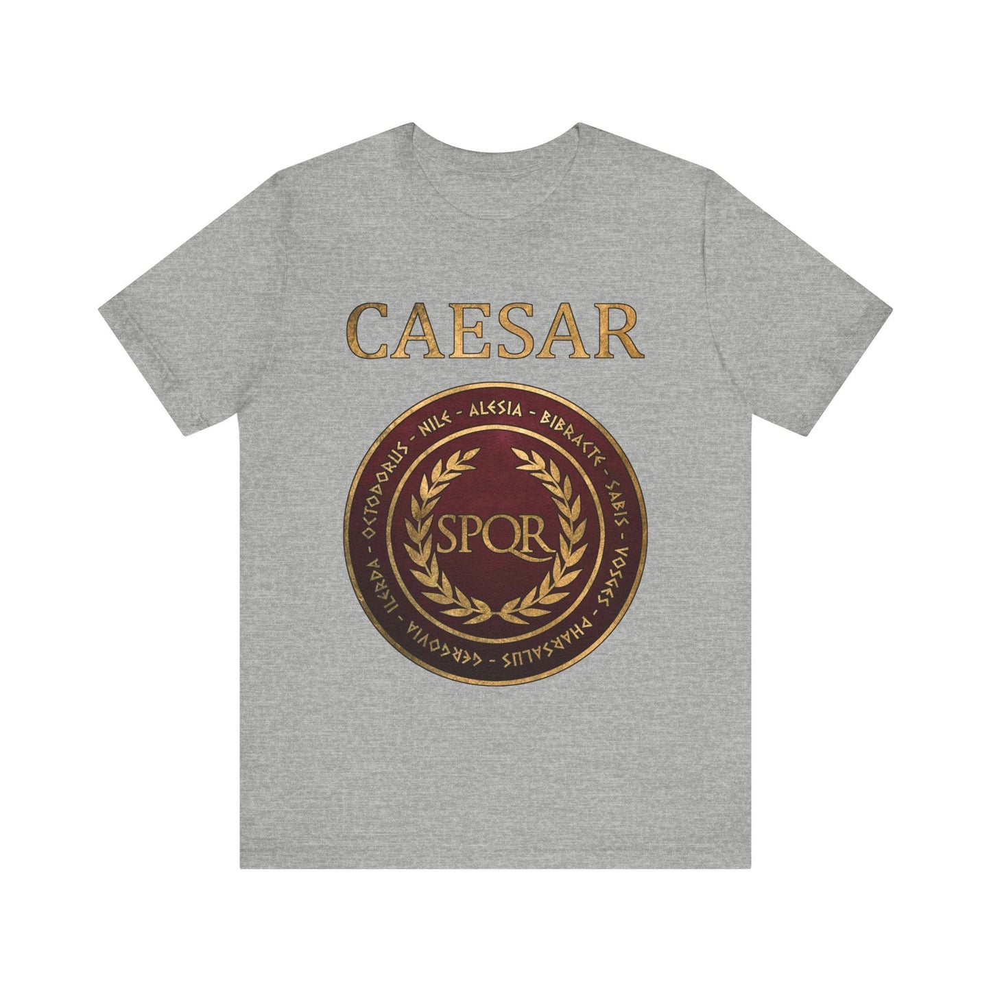 Athletic Heather / S Julius Caesar Famous Battles T-Shirt